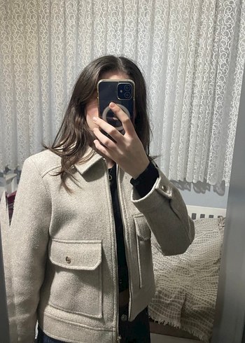 Zara Fermuarlı Cepli Ceket - Görsel 3