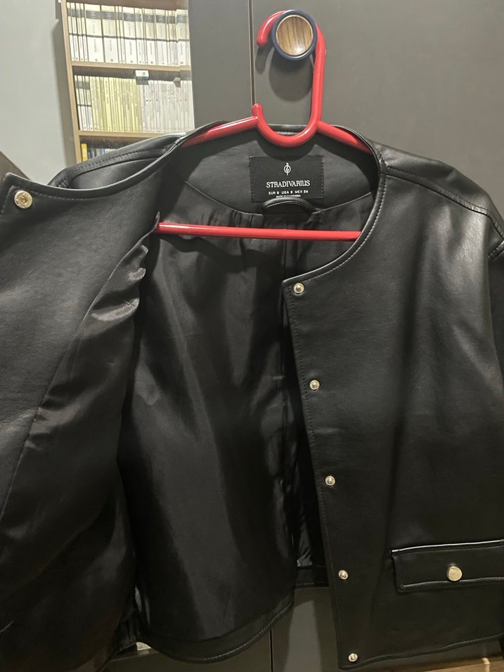 Stradivarius Deri Ceket - Görsel 2