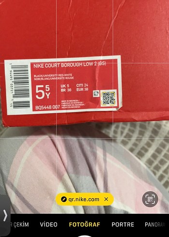 38 Beden kırmızı Renk Nike Sneaker