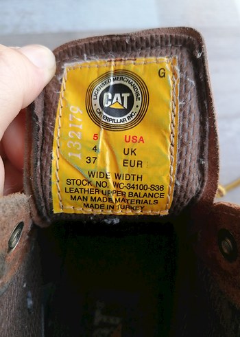 Cat Bej Caterpillar Süet Bot