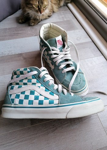 Vans Kadın Turkuaz Kareli Sneakers