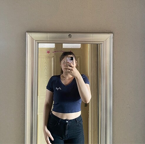 m Beden gri Renk kadın crop