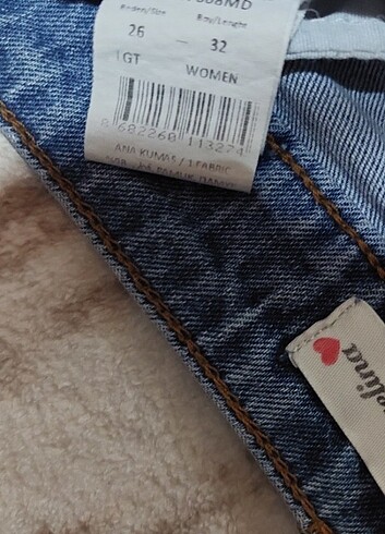 26 Beden mavi Renk Koton jeans