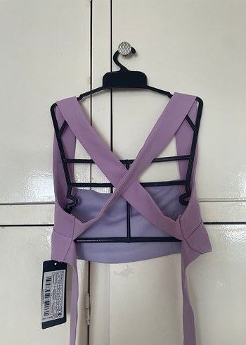 Trendyol & Milla Mor Halter Yaka Bel Detaylı Kadın Bluz