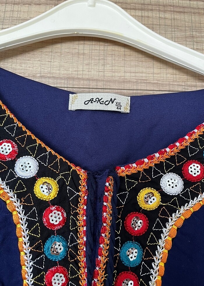 Etnik desenli elbise - Görsel 2