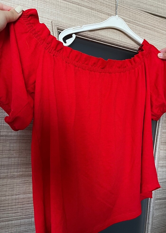 Kayık yaka bluz - Görsel 2