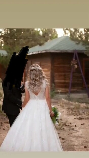 Full güpürlü defosuz gelinlik - Görsel 2