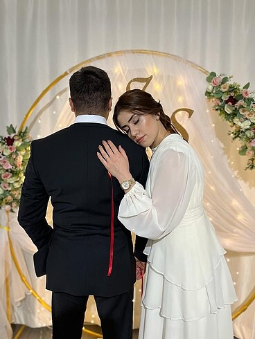 m Beden ten rengi Renk Nişan elbisesi