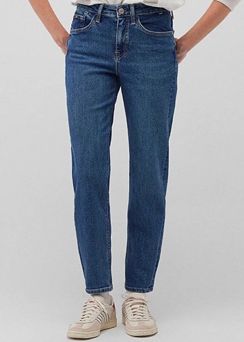 Pull and Bear Lacivert Kadın Denim mom jean