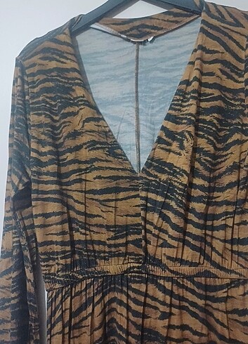 xl Beden Leopar elbise