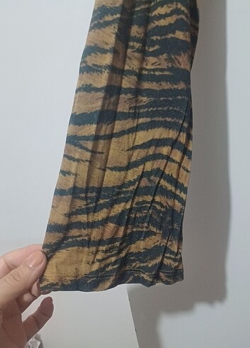 xl Beden kahverengi Renk Leopar elbise