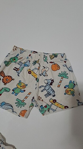 6 Yaş Beden çeşitli Renk Kısa kollu pijama