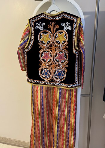 Boncuk İşlemeli Uzun Bohem Kadın Elbise Sivas yöresel kiyafet - Görsel 2