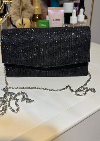 Zincir Detaylı Siyah Kadın Portföy Çanta - Görsel 2