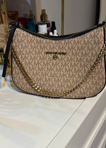 Michael Kors Zincir Detaylı Bej Deri Çanta - Görsel 2