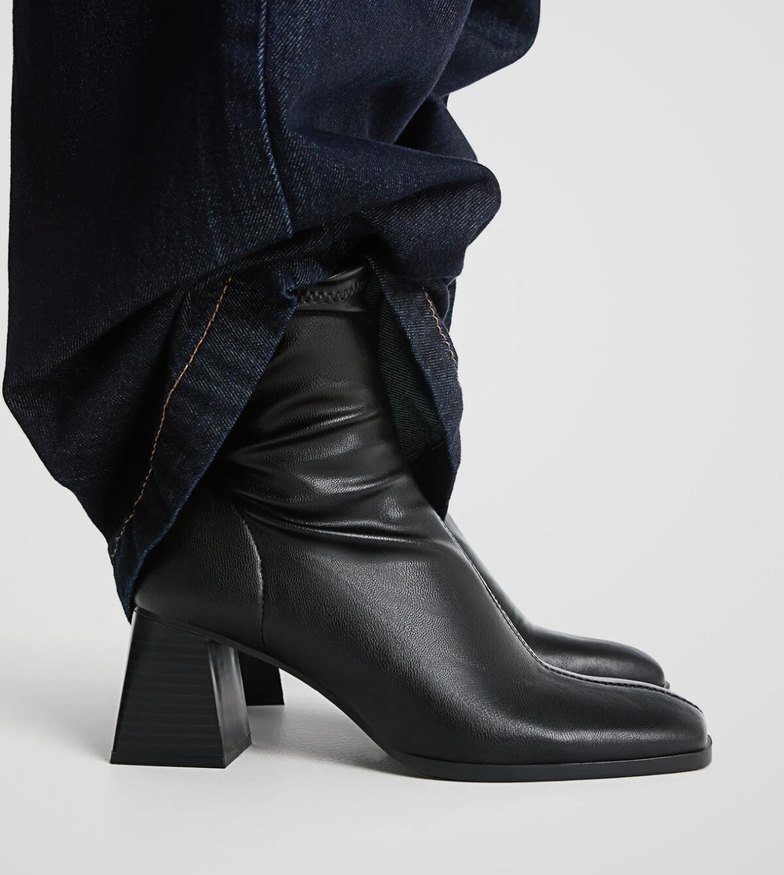 Siyah Deri Kadın Topuklu Bot 39 numara yeni - Görsel 2