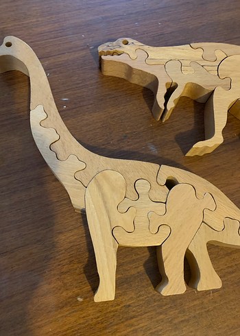 Renkli Ahşap Dinozor Figürleri - Görsel 2