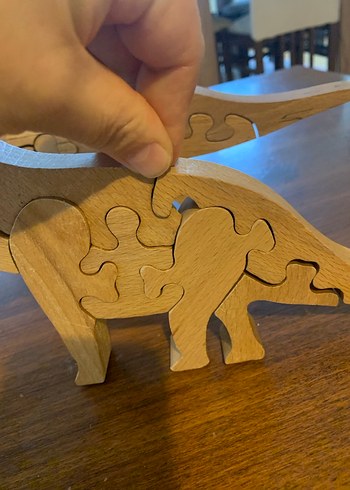 Renkli Ahşap Dinozor Figürleri - Görsel 4