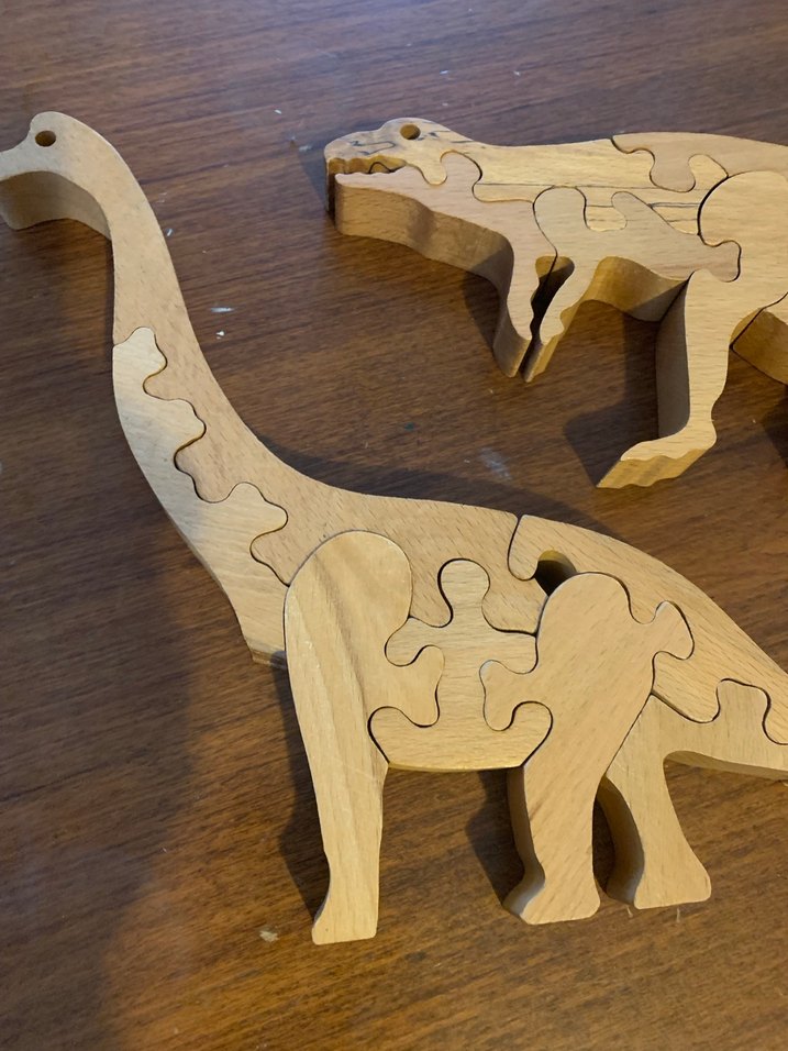 Renkli Ahşap Dinozor Figürleri - Görsel 2