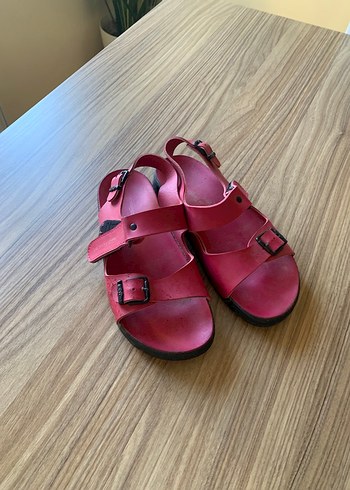 Kız Çocuk Pembe Tokalı Kauçuk Sandalet - Görsel 6