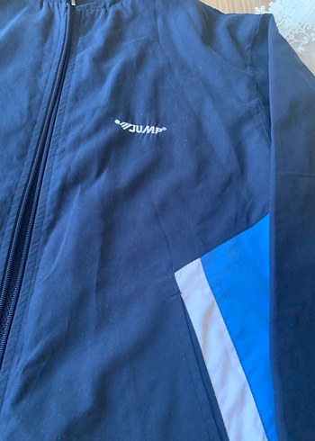 Erkek çocuk Mavi Kapüşonlu Fermuarlı Yağmurluk - Görsel 3