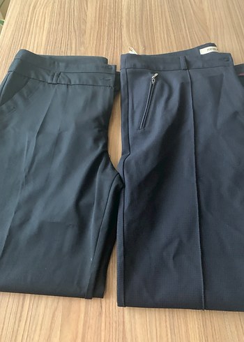 SiyahDüğmeli Kadın Kumaş Pantolon - Görsel 9