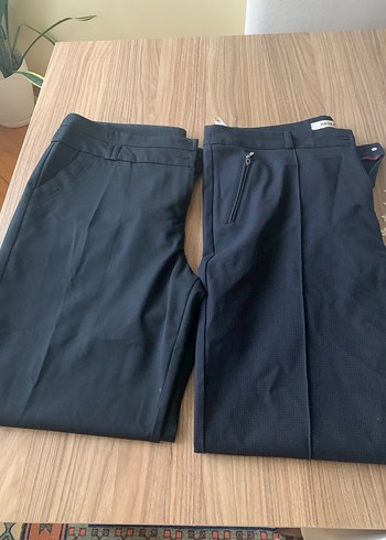 SiyahDüğmeli Kadın Kumaş Pantolon - Görsel 8