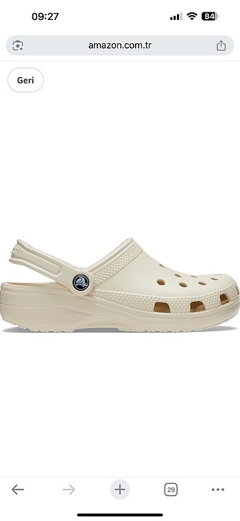 Orijinal Crocs 38-39 numara bej renk