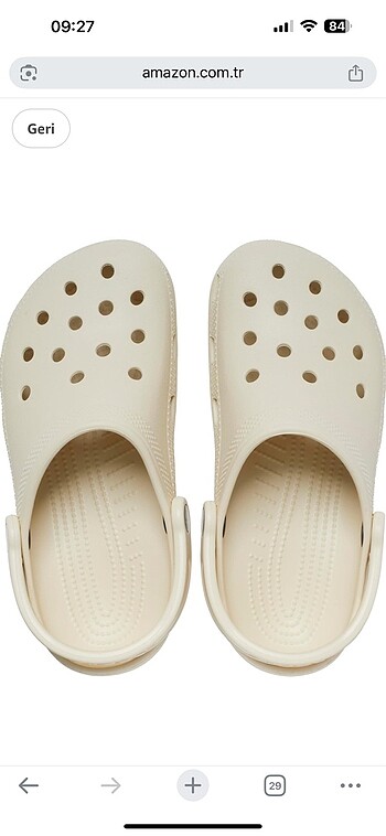 38 Beden Orijinal Crocs 38-39 numara bej renk