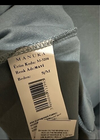 m Beden mavi Renk Manuka pamuklu elbise