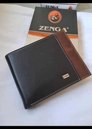 Zenga Siyah Kahverengi Erkek Cüzdan
