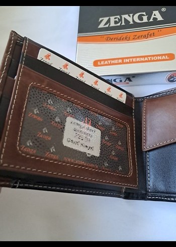 Zenga Siyah Kahverengi Erkek Cüzdan - Görsel 4