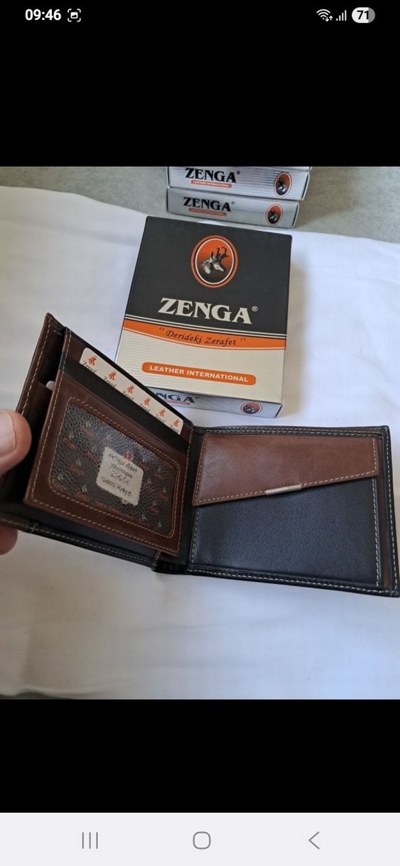 Zenga Siyah Kahverengi Erkek Cüzdan - Görsel 3