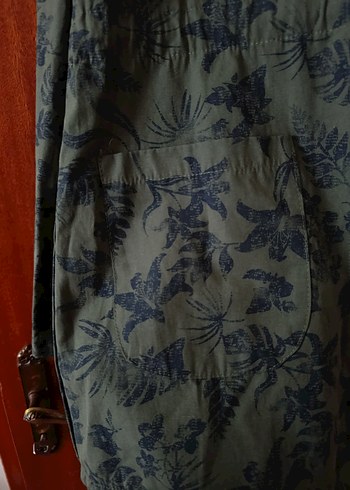 kadın önden bağlamalı yağmurluk kumaşlı haki yeşil ceket - Görsel 5