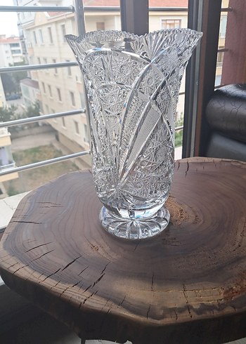 35 yıllık Parlak Beyaz orjinal Kristal Vazo