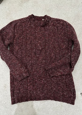American Vintage Bordo Örgü Yün Kadın Kazak vintage