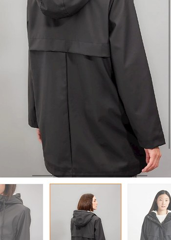 Defacto Siyah Su Geçirmez Kapüşonlu Yağmurluk - Görsel 3
