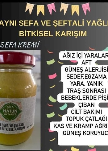 Sefa ve Şeftali Yağlı Bitkisel Karışım