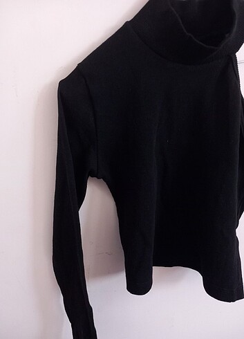 xs Beden Siyah Crop Likralı