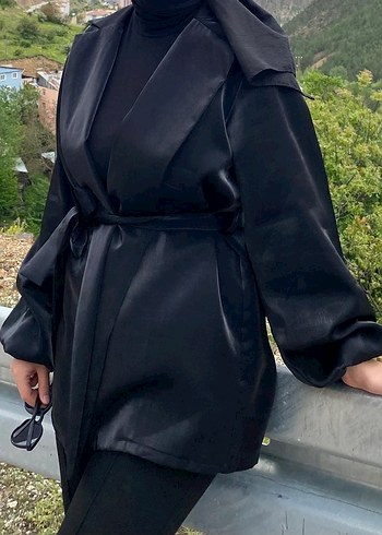 Diğer Siyah Parlak ceket