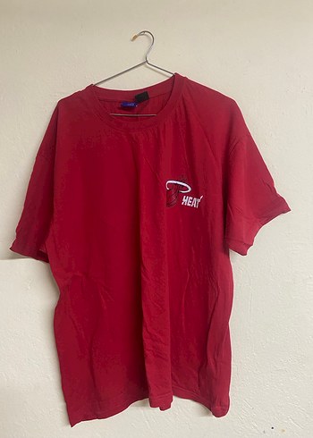 Kırmızı Baskılı Miami Heat Erkek Tişört - Görsel 3