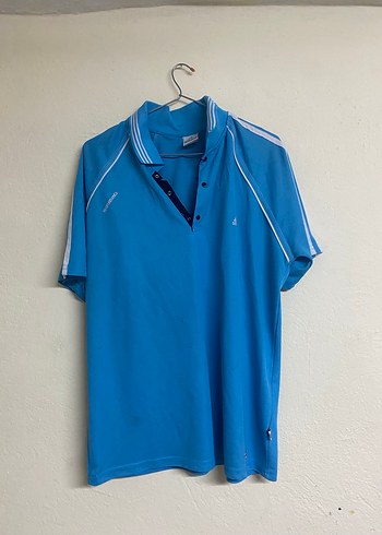 adidas Mavi Kısa Kollu Polo Tişört - Görsel 2