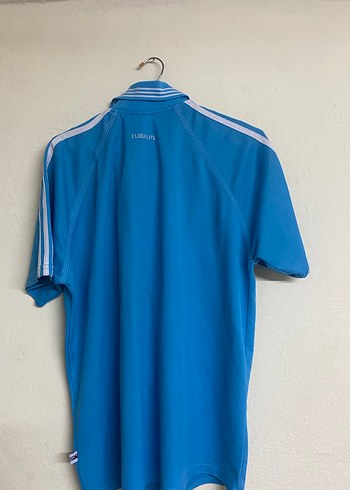 adidas Mavi Kısa Kollu Polo Tişört - Görsel 3