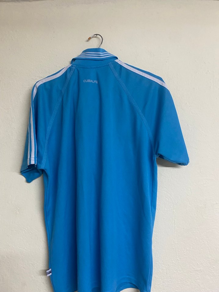 adidas Mavi Kısa Kollu Polo Tişört - Görsel 3