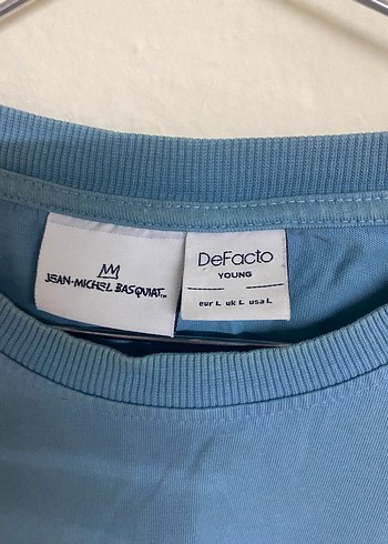 Mavi Oversize Denim Erkek Tişört - Görsel 4