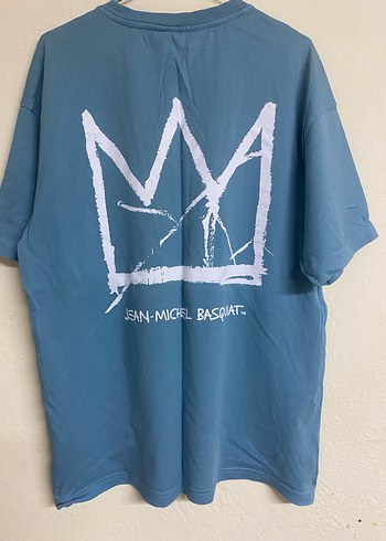 Mavi Oversize Denim Erkek Tişört - Görsel 3