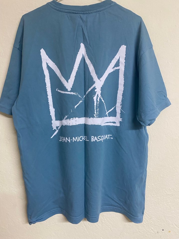 Mavi Oversize Denim Erkek Tişört - Görsel 3