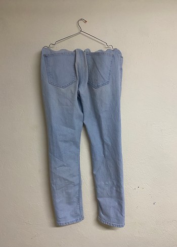 Mavi Midi Boy Rahat Kesim Kadın Kot Pantolon - Görsel 2