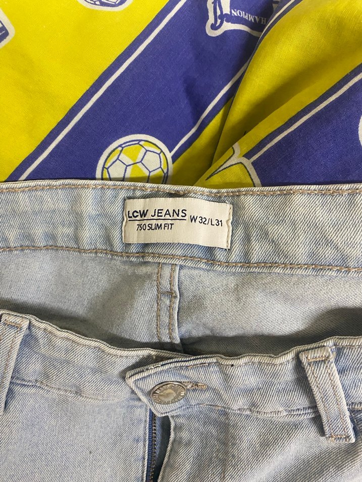 Mavi Midi Boy Rahat Kesim Kadın Kot Pantolon - Görsel 3