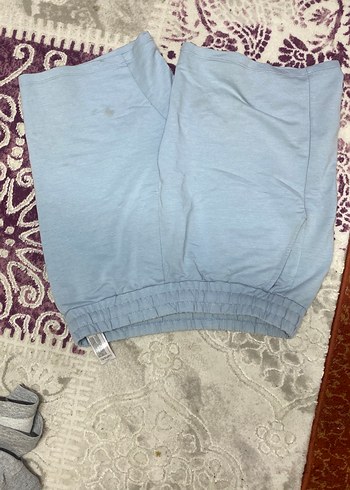 Gri Kadın Kısa Pamuklu Sweatpant - Görsel 2